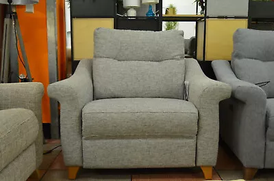 G Plan Riley Armchair Power Recliner Snuggler Chair Grey Fabric Ex Display Sale • £799