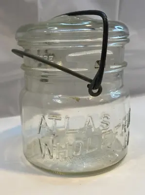 Vintage Atlas Whole Fruit Swing Top Pint Mason Jar • $8