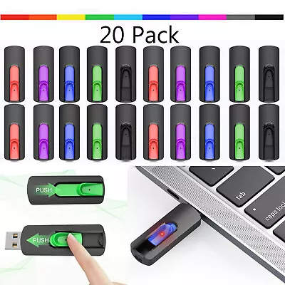 20Pack USB 2.0 Pen Thumb Drive Memory Stick USB Flash Drive 2GB 4GB 8GB 16GB 32G • $73.99