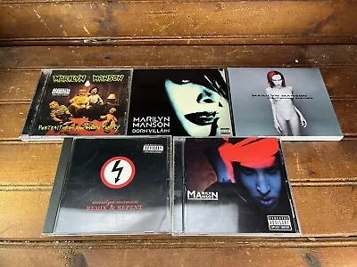 MARILYN MANSON 5 CD Lot American Family Villain Remix High End Love Mechanical • $27.99