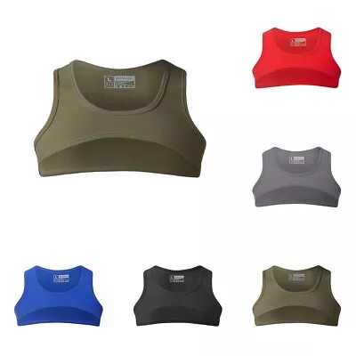 Skin Color Muscle Crop Tank Top Short Sleeve Vest Shirt With Elasticity For Men • £8.12