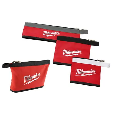 Milwaukee 14 In 12 In 8 In And 6 In Multi-Size Zipper Tool Bags In Red (4-Pk) • $36.26