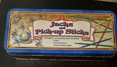 Classic Vintage Games - Pick Up Sticks And Metal Jacks 'N Ball Complete Instruct • $11