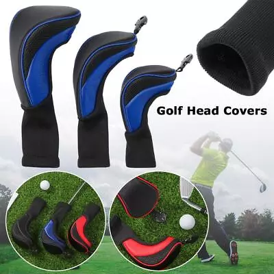 $32.78 • Buy Rod Sleeve Sets 1/3/5 Fairway Woods Protective Headcover Golf Club Head Covers
