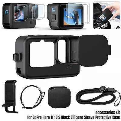 Accessories Kit For GoPro Hero 12 11 10 9 Black Silicone Sleeve Protective Case • $20.91