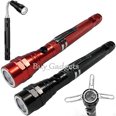 Flexible Flexi 3 Led Torch Telescopic Bendable Magnetic Pick Up Tool Flashlight • £3.95