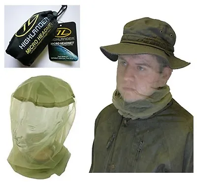 MOSQUITO MIDGE HEAD NET Mesh Headnet For Travel Insect Bug NSN 8415-99-275-5299 • £9.99