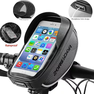 ROCKBROS Cycling Handlebar Bags Waterproof Bike Front Bag Bicycle Phone Case Bag • $14.86