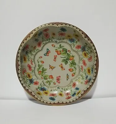 ☆Daher☆ Decorated Ware Medium Metal Butterfly Floral Plate Made In England 1971 • $14.99