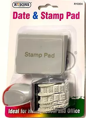 Date Stamp And Black Ink Pad Ideal Stamping Dating Office Home Store School • £3.39