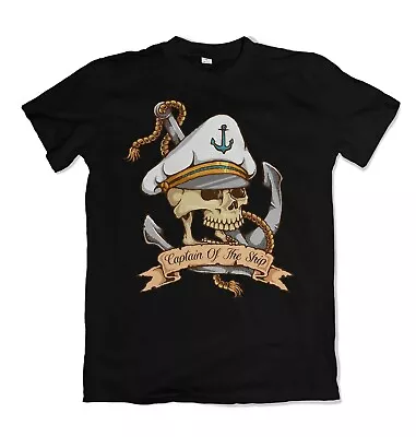 £12.99 • Buy Sea Captain Mens T Shirt Sailing Sailer Anchor Pirate S-3XL 