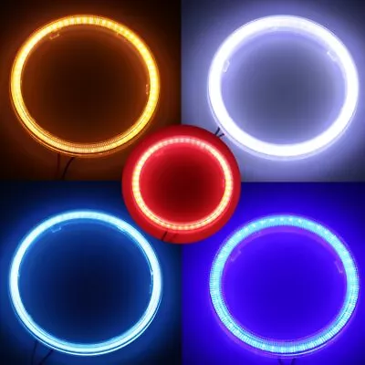 2PCS 60/70/80/90/100/110/120mm Car COB LED Angel Eyes Halo Ring Fog Light Lamps • $7.75