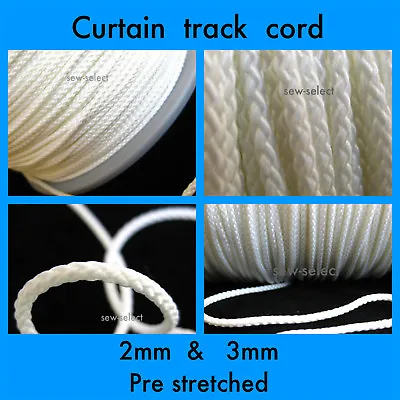 Curtain Track Cord Swish Integra Harrison Pre Stretched - Multiple Length Option • £28.73