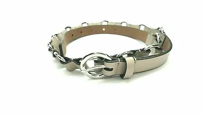 Michael Kors Womens Skinny Belt Grommet Ring Link Size Small Gray  New With Tags • $18.98