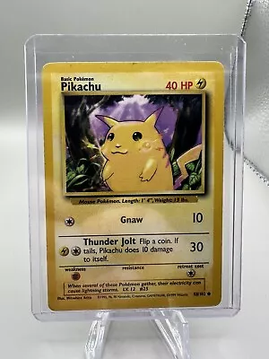 Pokémon TCG Pikachu Base Set 58/102 Regular Unlimited Common • $0.50