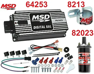 MSD 6AL Ignition Kit Digital 64253 Blaster 2 Coil 82023 Mounting Bracket 8213 • $443.08