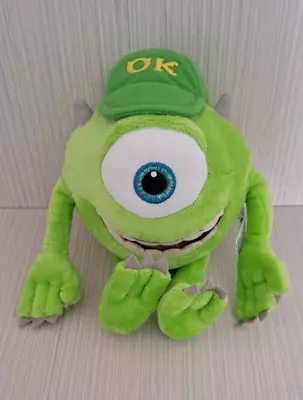 Disney Store Monsters Inc Mike Wazowski University Plush Green Fraternity OK Hat • £7.99