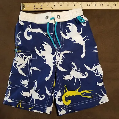 Mini Boden Swim Trunks Scorpions Boys Youth Size 3-4y Mesh Lined 100% Polyester • $9.50