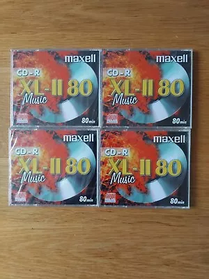 Maxell CD-R80 XL-II 80 Music Audio 80 Mins CD-R Blank Recordable Disc  SEALEDx4 • £5.99