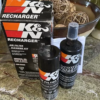 K&N Recharger Air Filter Cleaning Kit #99-5000 Oil Engine Cleaner Care Spray • $9.99