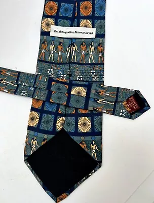 Vtg Metropolitan Museum Of Art Egyptian Theme Tie 100% Silk Necktie The Met NYC • $29.99