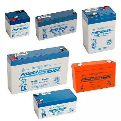 Powersonic 12v / 6v Sealed Lead Acid Rechargeable Battery Leisure Alarm Volt • £8.99