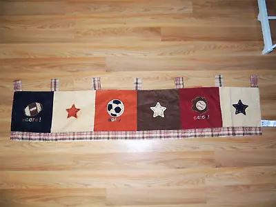 Nojo My Little Mvp Tab Top Valance Sports Stars Baseball Football Soccer • $9.99