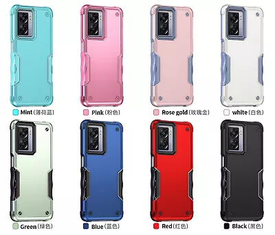 $18.68 • Buy For OPPO A16s A96 A17 A76 A78 Case Rugged Hybrid Cover +Anti-Spy Tempered Glass