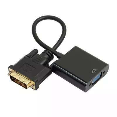 DVI-D 24+1 Pin Male To VGA 15Pin Female Active Cable Adapter Converter 1080P • $8.80