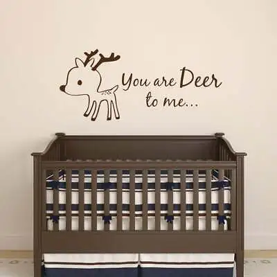 YOU ARE DEER TO ME Nursery Kids Rustic Farmhouse Home Wall Decal Words Decor • £16.23