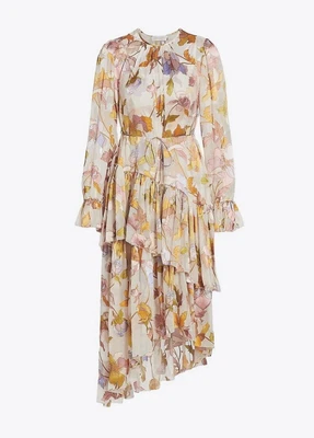 $399 • Buy Zimmerman Tempo Tiered Asymmetric Dress Size 0