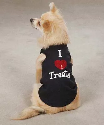 I LOVE TREATS Zack & Zoey Dog Tank Top Shirt  XXS-L  HEART TREATS • $10.99