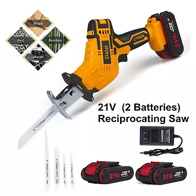 Cordless Electric Reciprocating Recip Saw Sabre Metal Woodworking Cutting Tools • $41.99