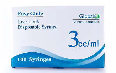 100 - 3 Cc Luer Lock Tuberculin Syringes 3ml Sterile NEW Syringe Only No Needle • $14.99