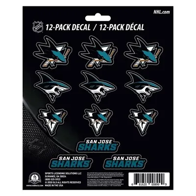 San Jose Sharks NHL Vinyl Die-Cut Sticker Set / Decal Sheet *Free Shipping • $6.87