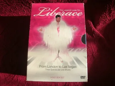 Liberace - The Legend Lives On - From London To Las Vegas (DVD 3-Disc Box Set) • £6.89