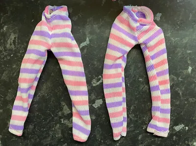 £2.95 • Buy Quality 2 Pairs Of Stripy Leggings Multicolour For Dolls Uk Seller Free P&P