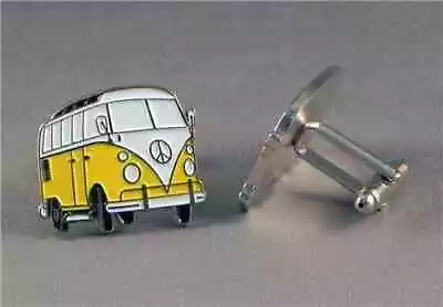 £4.49 • Buy New Old School VW Campervan Camping Volkswagon Cufflinks Cuff Shirt Links Metal