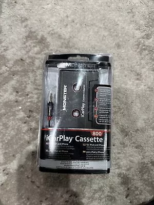 New Monster Aux Cord Cassette Adapter 800 ICarPlay For Car Tape Deck Aux To Dash • $13.99