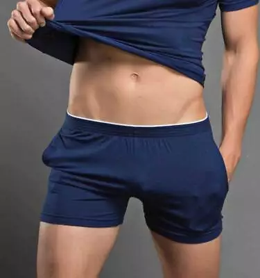 Men's Ultra Soft Modern Modal Lounge Sleep Shorts Casual Home Short Pants Trunks • $11.99