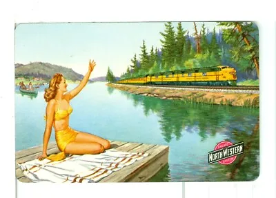$2 • Buy Single Vintage Railroad Playing Card  Chicago Northwestern RR  CNW 15b 
