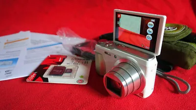 Panasonic LUMIX DMC-TZ55 16.0MP Digital Camera - White Selfie Vlog WiFi 32GB Cas • £147.50