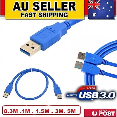 $7.99 • Buy USB 3.0 Male To Male Super Speed Extension Cord Data Cable For Laptop Computer