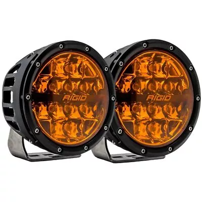 Rigid® 360-Series 6-inch Spot Amber PRO Round LED Fog Ditch Driving Lights Pair • $619.99