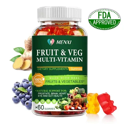 Fruit & Veg Complex Gummies Boost Immunity Increase Energy Multivitamins 60pcs • $13.96