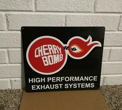 Cherry Bomb Muffler Exhaust System Advertising Repro Metal Sign 10.5x12 50158 • $29.95