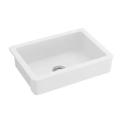 24 L X 19  W Farmhouse/Apron Front White Ceramic Kitchen Sink • £501.99