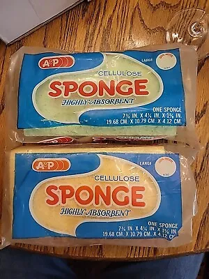 Vintage A&P Supermarket NOS Kitchen Sponges OLD  PACKAGING Grocery • $40