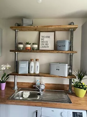 THE BRONX - Scaffold Board & Tube Shelf & Shelving Reclaimed Industrial Shelving • £269.99