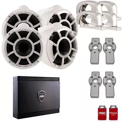 Wet Sounds For Mastercraft 07 Up REV10 10  White Swivel Towers Adapters SDX2 Amp • $4139.95